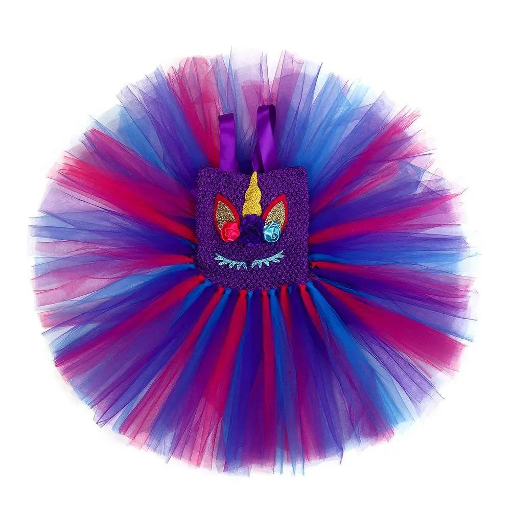 Princess Baoli Cosplay Costume Skirts Dress Children's Day Outfit Unicorn with Headband for Girls - Azufun