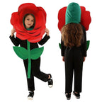 Rose Flower Children's Day Kids Jumpsuit Stage Party Cosplay Costumes - Azufun