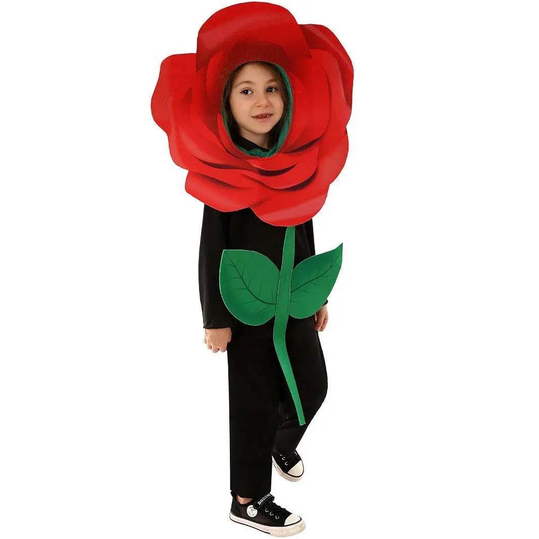 Rose Flower Children's Day Kids Jumpsuit Stage Party Cosplay Costumes - Azufun