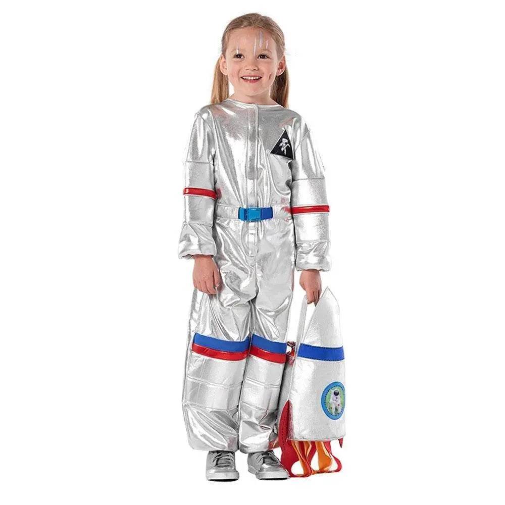 Silver Space Suit Costume Astronaut Pilot Cosplay and Performance Outfit - Azufun