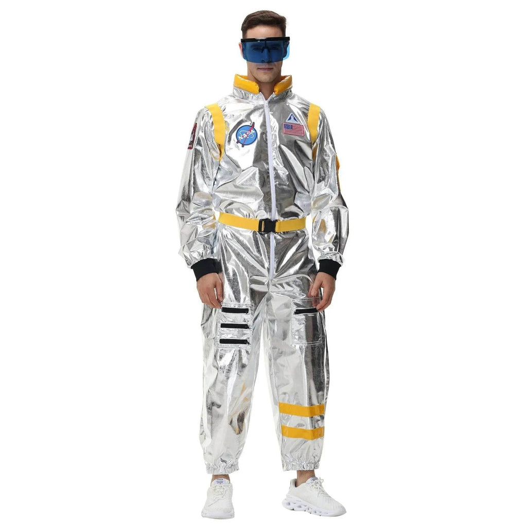 Space Suit Astronaut Couples Costume Carnival Halloween For Women Men - Azufun
