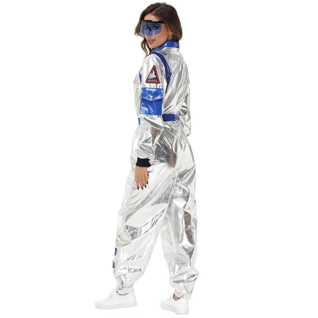 Space Suit Astronaut Couples Costume Carnival Halloween For Women Men - Azufun