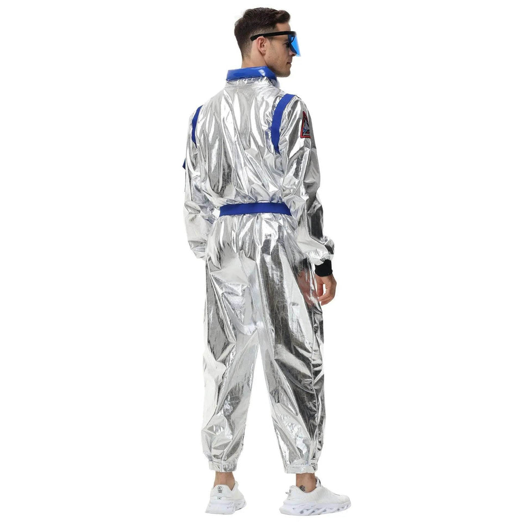 Space Suit Astronaut Couples Costume Carnival Halloween For Women Men - Azufun