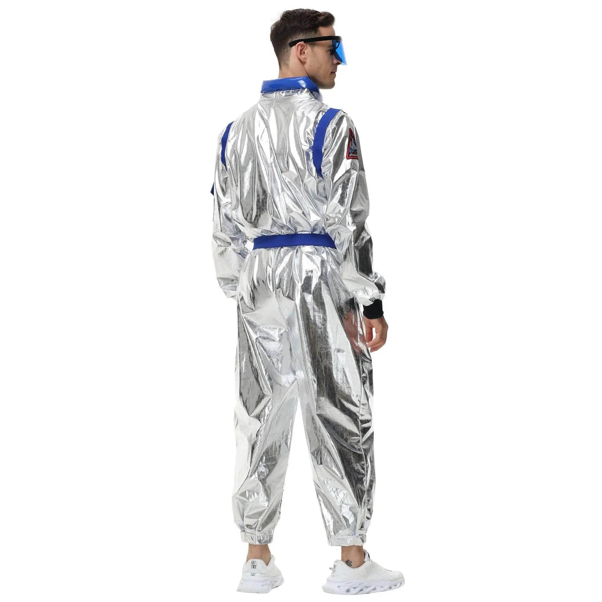 Space Suit Astronaut Couples Costume Carnival Halloween For Women Men - Azufun