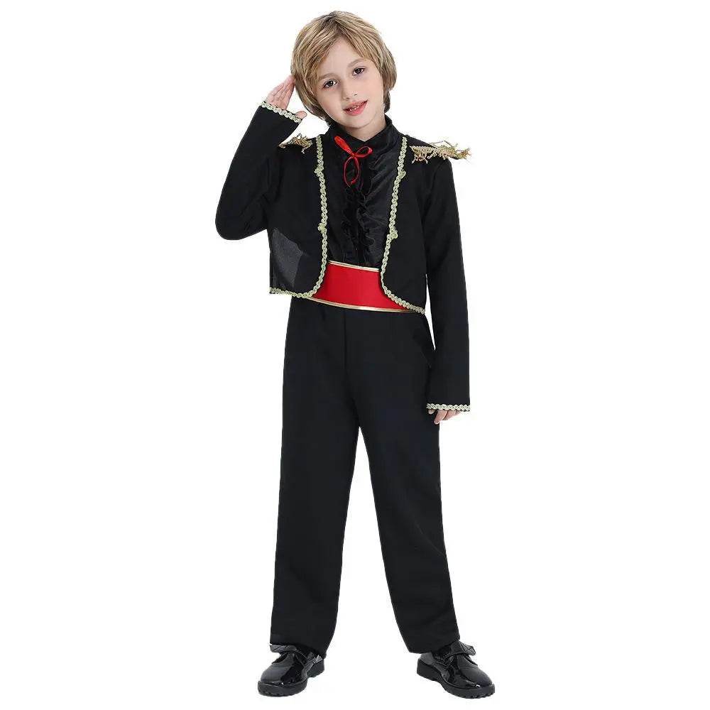 Spanish Matador Flamenco Dance Exotic Kids Cosplay Costume - Azufun
