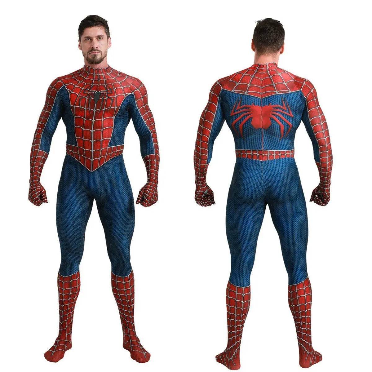 Spider-Man Tony Halloween Cosplay Costume Zentai Jumpsuit - Azufun