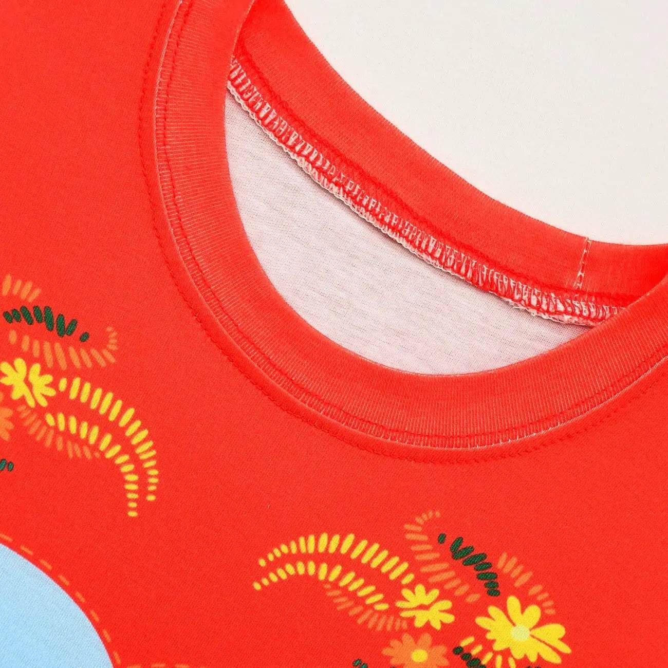 Spirit Lucky Costumes Sets Short Sleeve Trousers Two Piece Set for Girls - Azufun