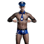 Stag Do Men Blue Police Night Club Costume - Azufun