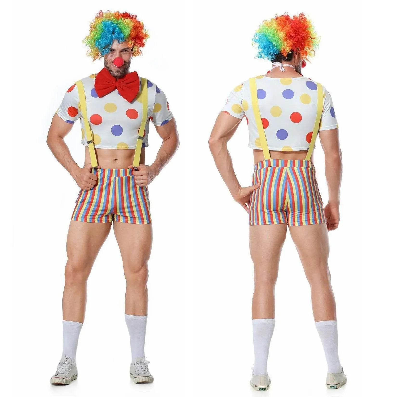 Stag Do Party Fancy Dress Costume Clown For Men - Azufun