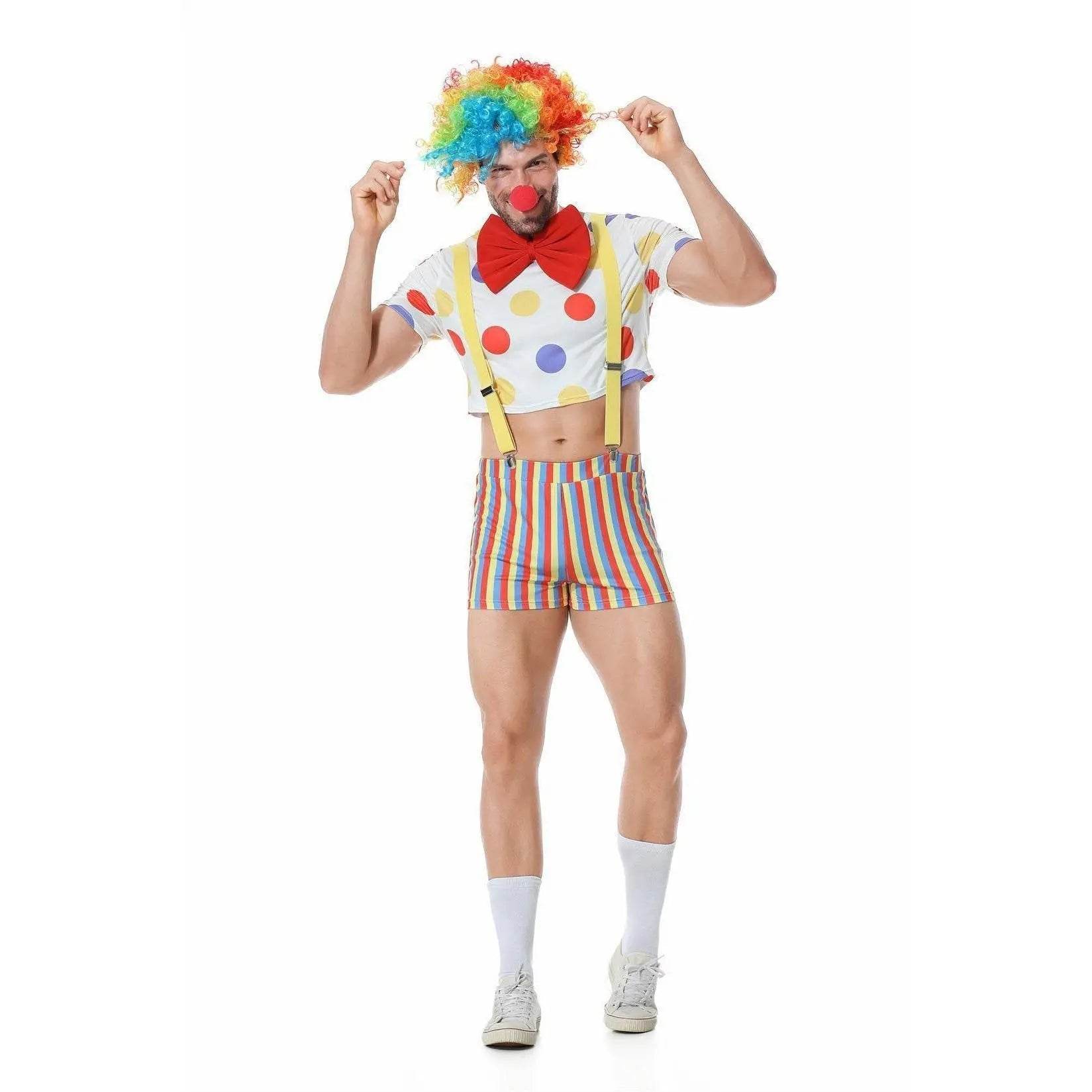 Stag Do Party Fancy Dress Costume Clown For Men - Azufun