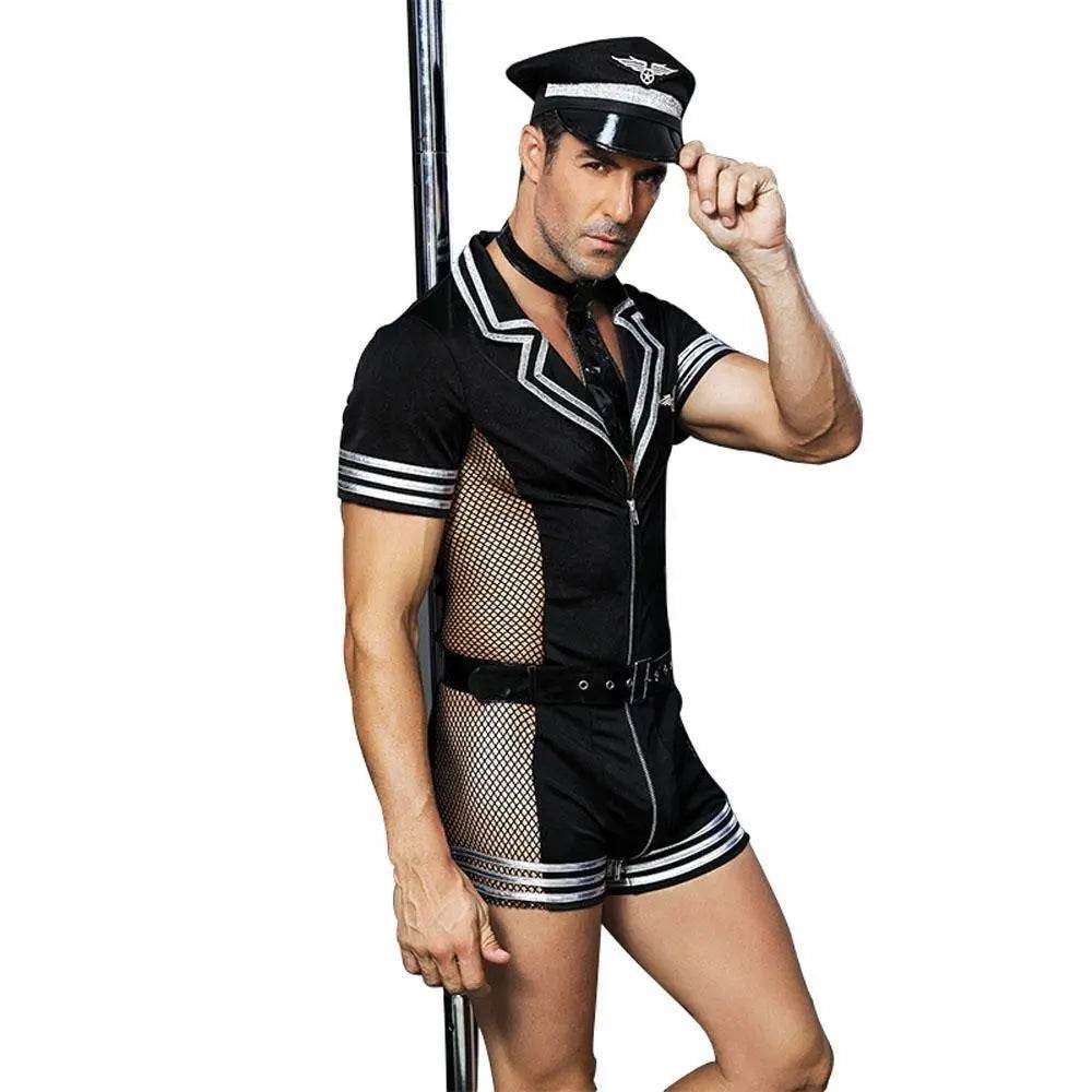 Stag Do Party Fancy Dress Costume Police Sailor Jumpsuit For Men - Azufun