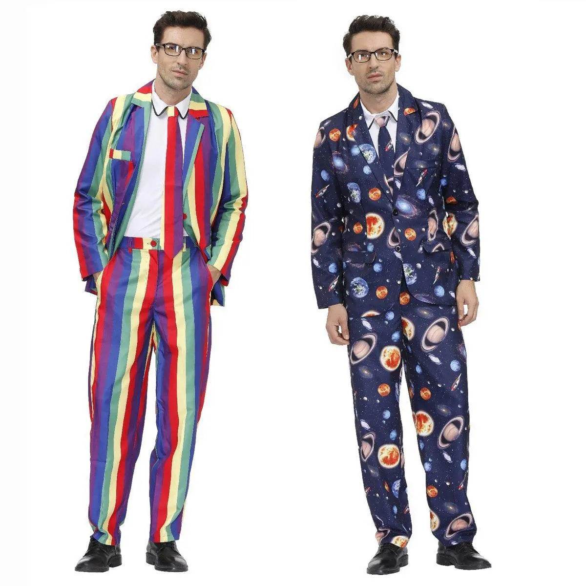 Stag Do Party Fancy Dress Host Printed Suit For Men - Azufun