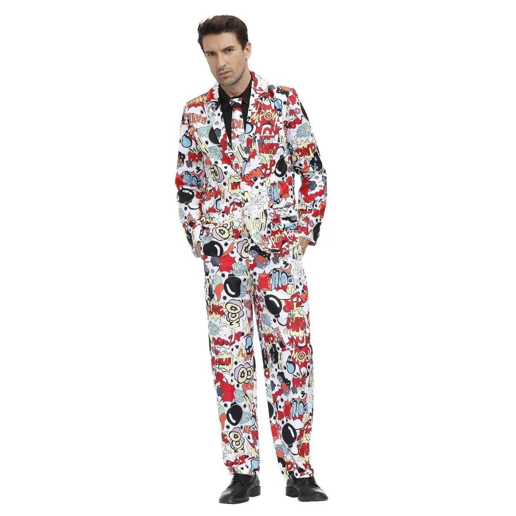 Stag Do Party Fancy Dress Host Printed Suit For Men - Azufun