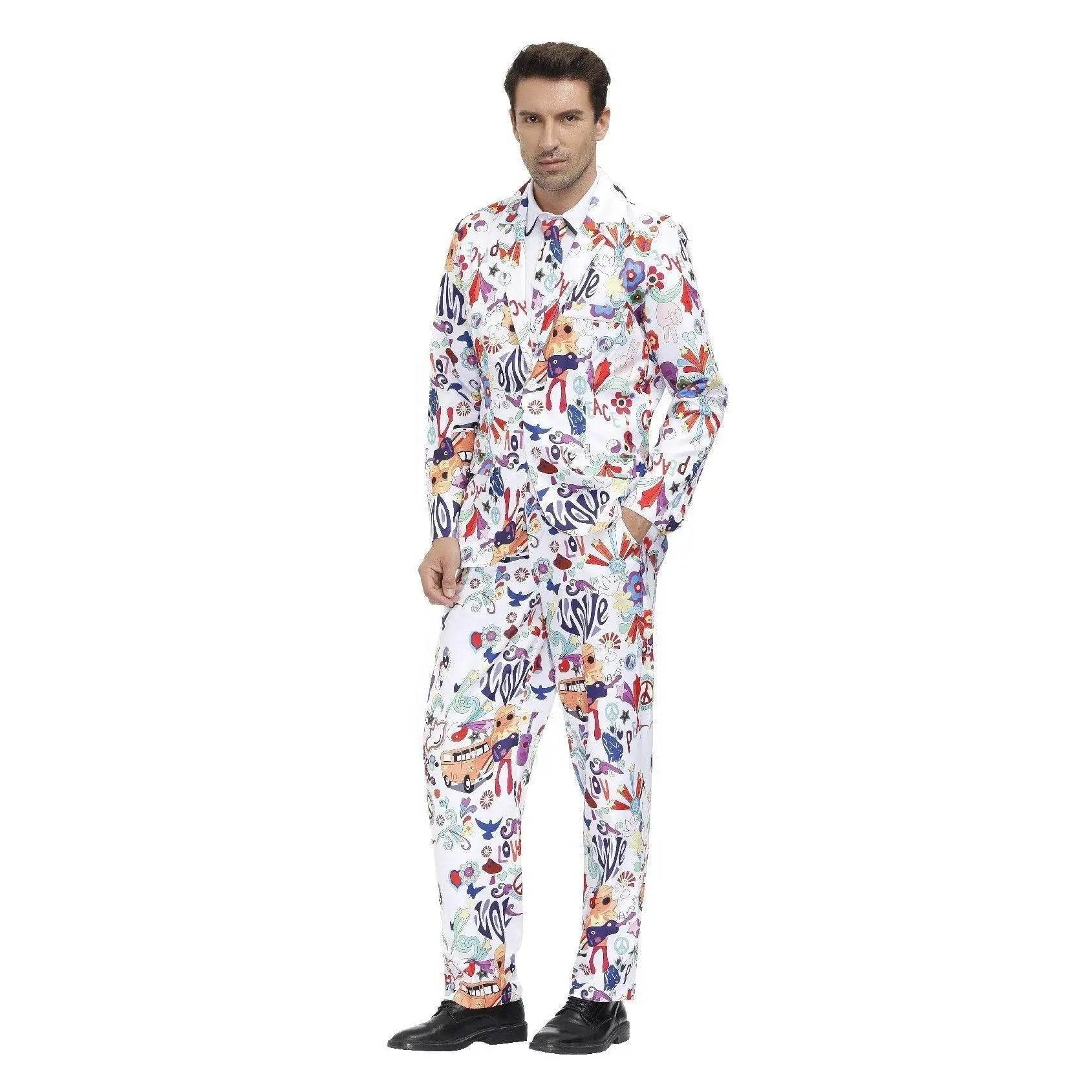 Stag Do Party Fancy Dress Host Printed Suit For Men - Azufun
