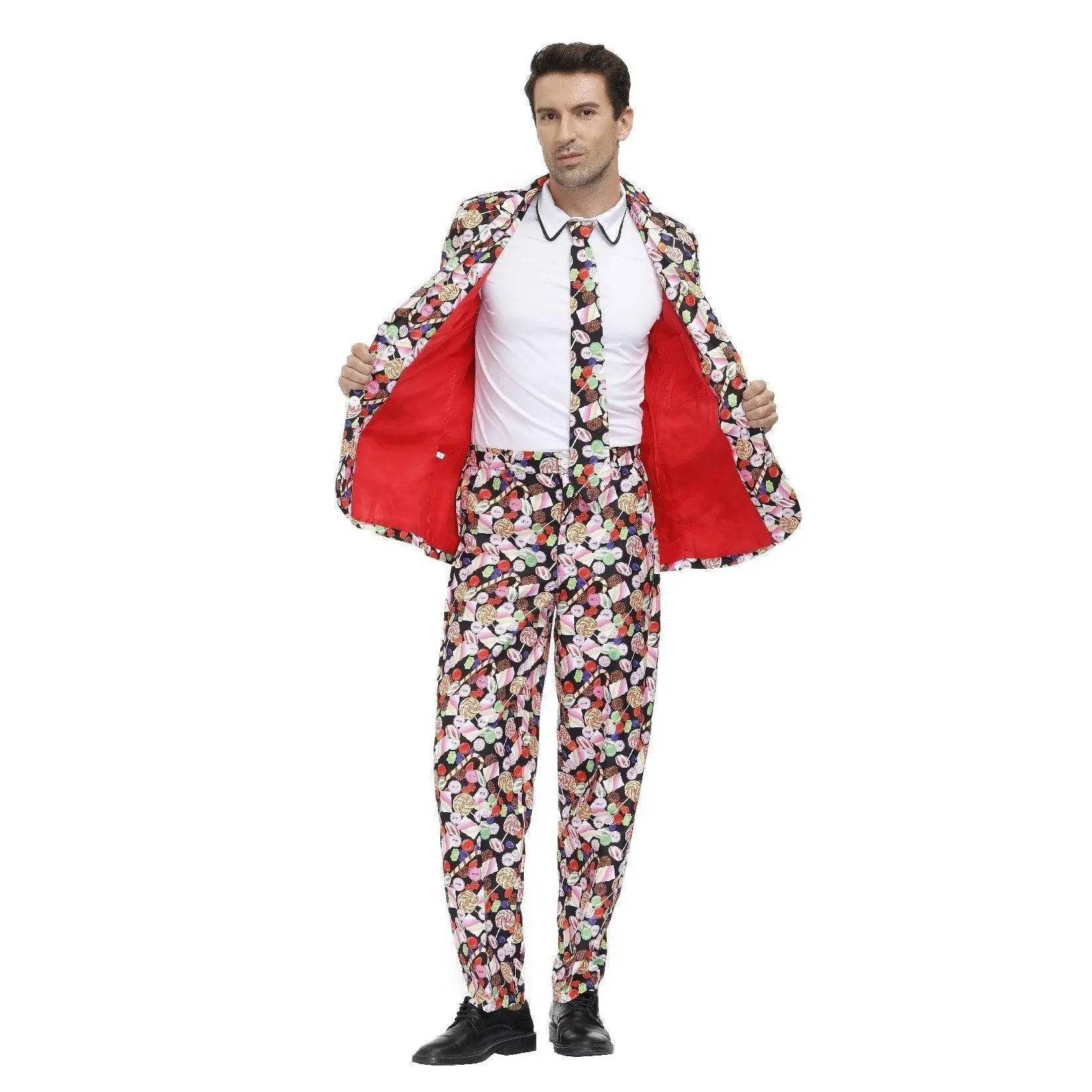 Stag Do Party Fancy Dress Host Printed Suit For Men - Azufun