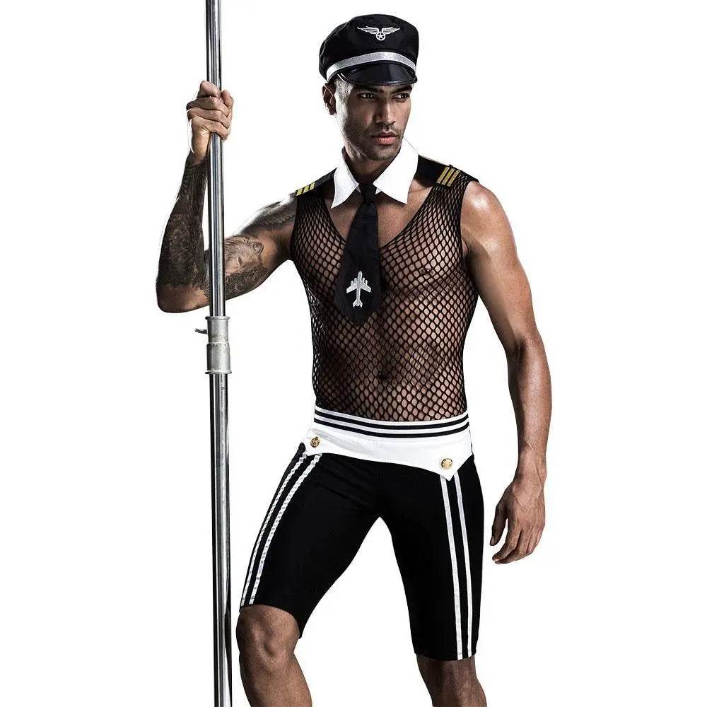 Stag do Police Pilot Party Costume Nightclub Uniform - Azufun