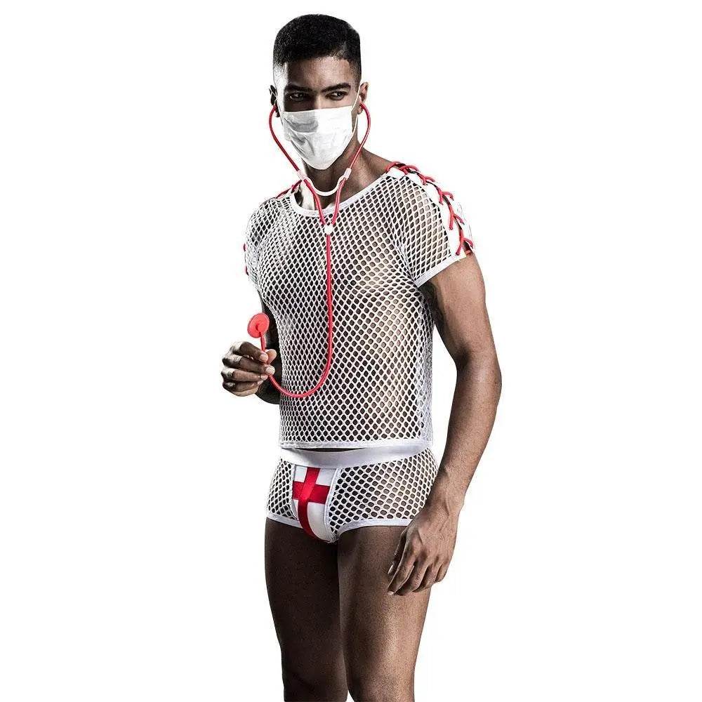 Stag do White Doctor Party Costume Nightclub Uniform - Azufun