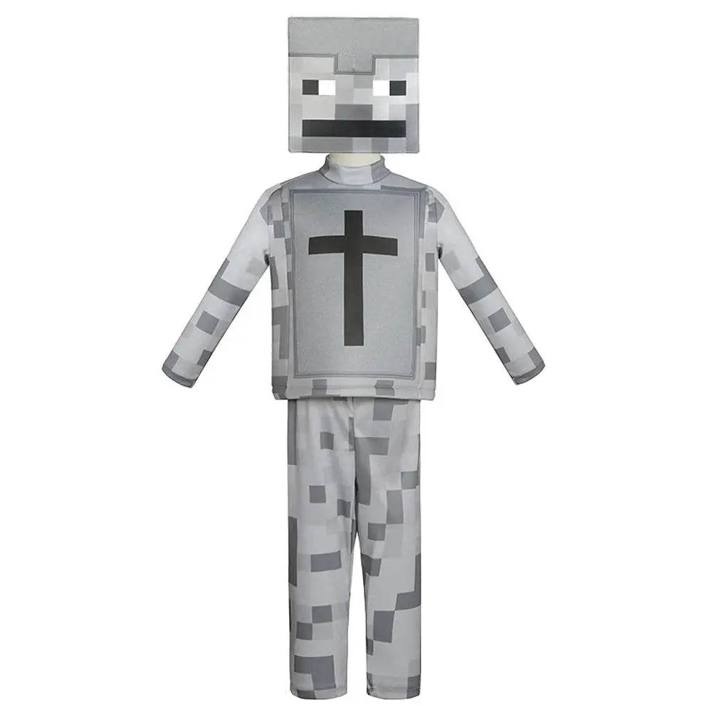 Steve Costume Minecraft Herobrine Notch Alex Cosplay Stage Game Costumes Suits For Kids - Azufun