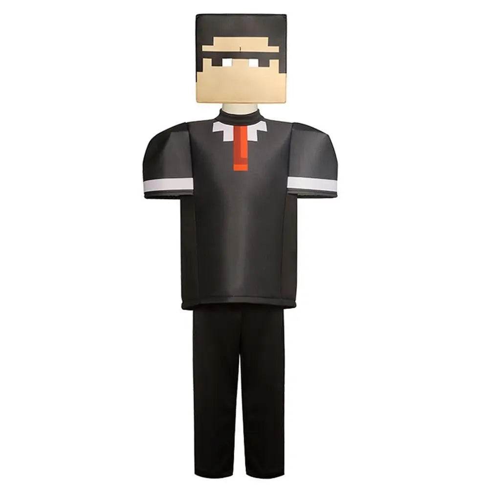 Steve Costume Minecraft Herobrine Notch Alex Cosplay Stage Game Costumes Suits For Kids - Azufun