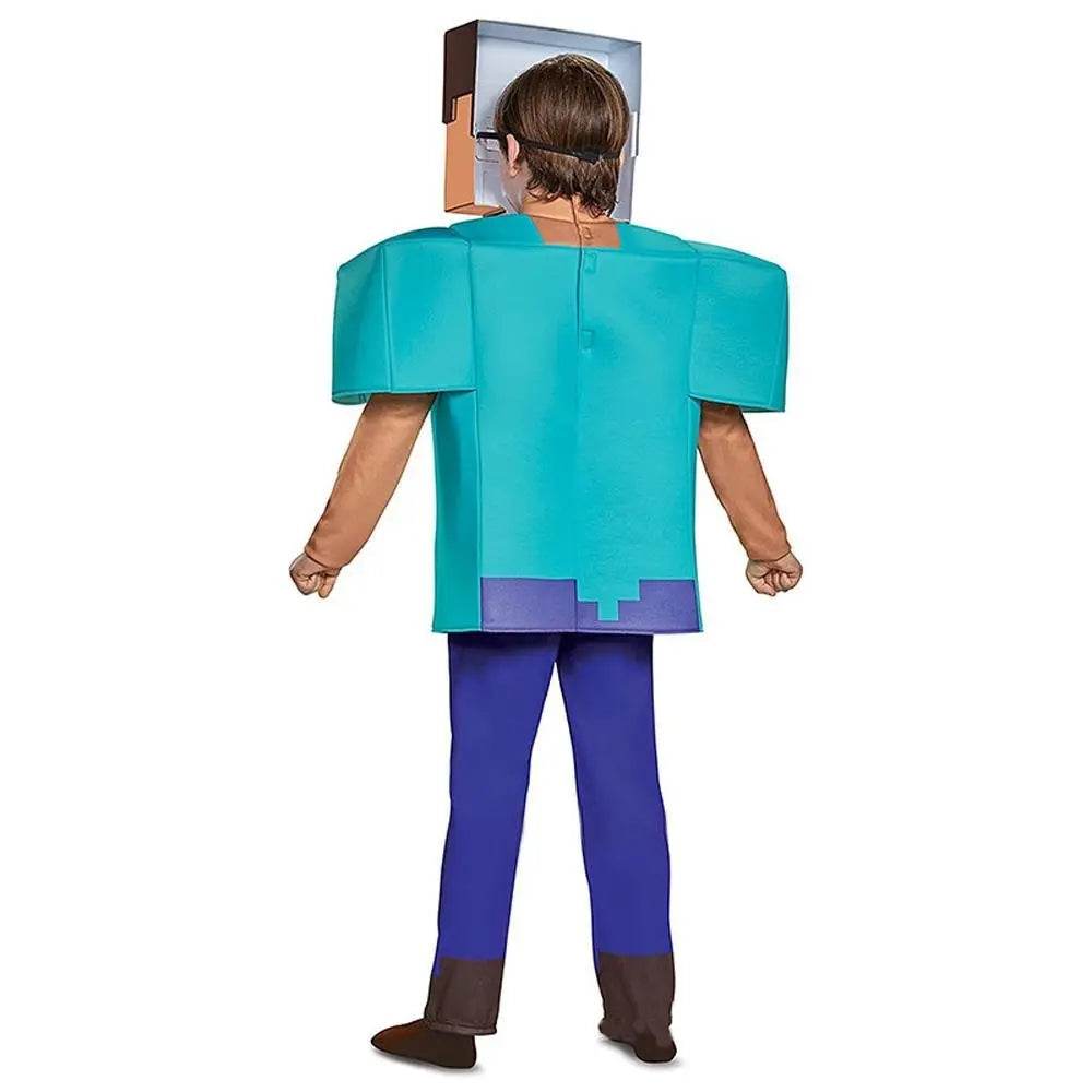 Steve Costume Minecraft Herobrine Notch Alex Cosplay Stage Game Costumes Suits For Kids - Azufun