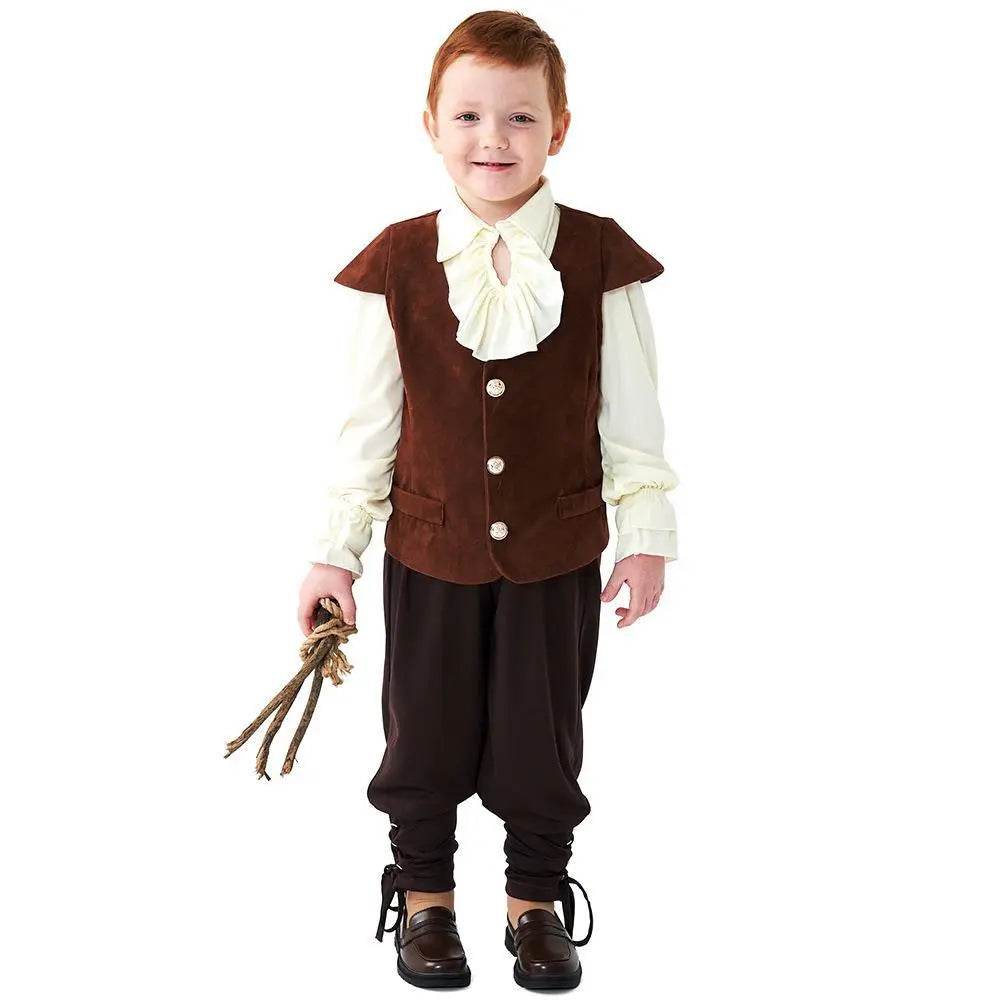 Vampire renaissance victorian pirate costume knight Children Halloween carnival for kids - Azufun