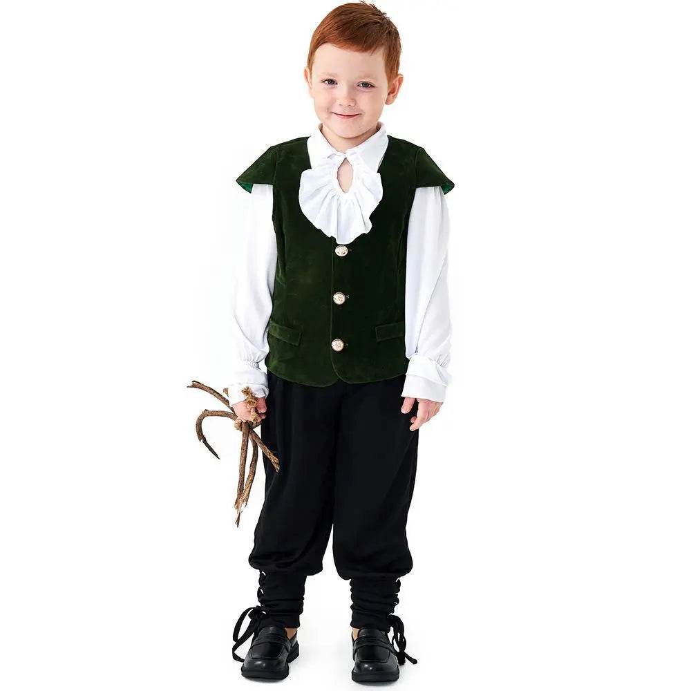 Vampire renaissance victorian pirate costume knight Children Halloween carnival for kids - Azufun
