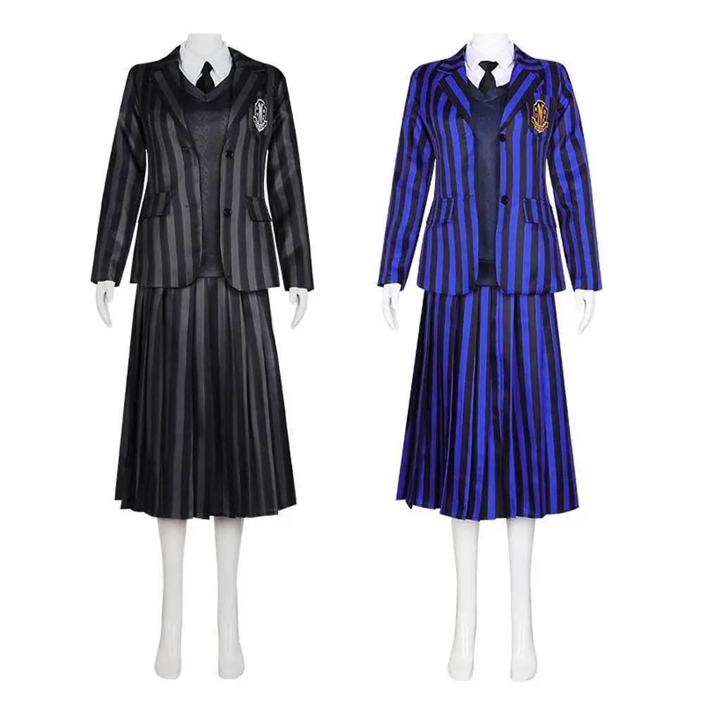 Wednesday Costume The Addams Family Cosplay Costumes Skirt Suit For Women - Azufun