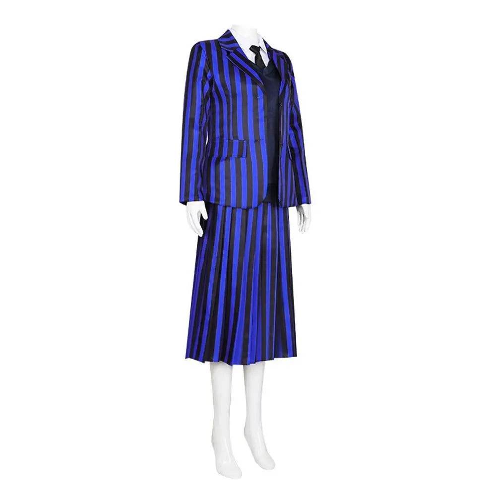 Wednesday Costume The Addams Family Cosplay Costumes Skirt Suit For Women - Azufun