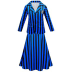 Wednesday Costume The Addams Family Cosplay Long Sleeve suit skirt For Kids - Azufun