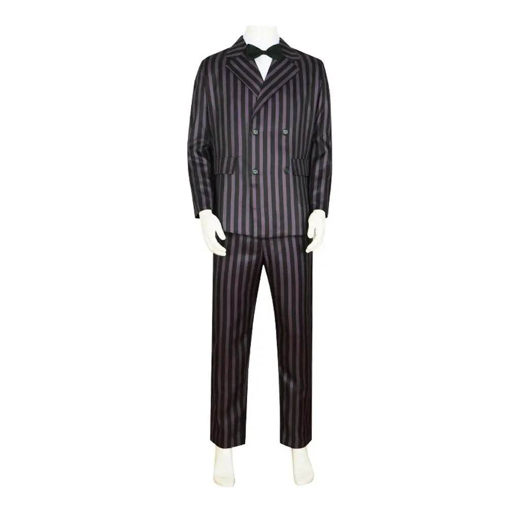 Wednesday's Dad Costume The Addams Family Cosplay Gomez Costume Outfit Sets For Men - Azufun