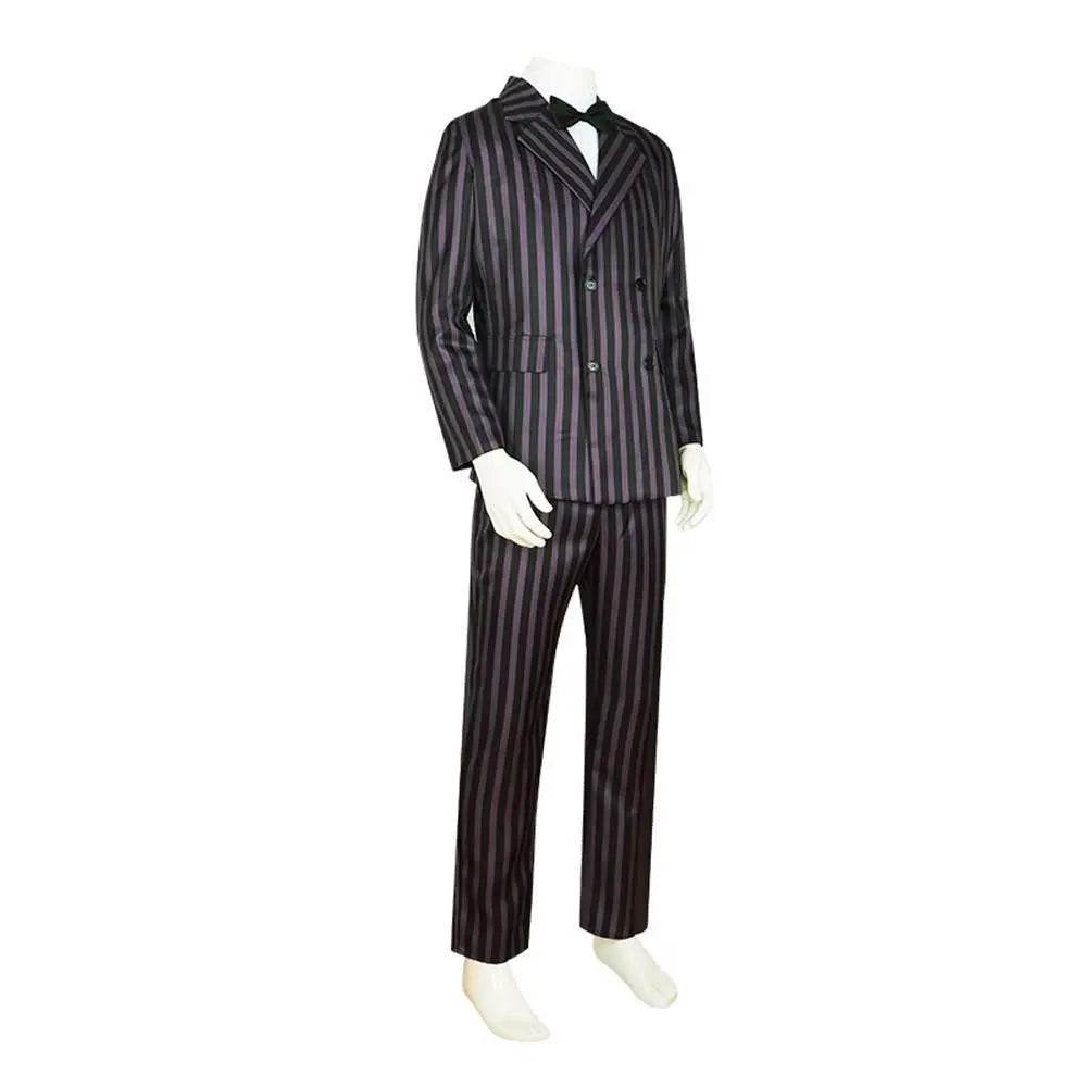 Wednesday's Dad Costume The Addams Family Cosplay Gomez Costume Outfit Sets For Men - Azufun