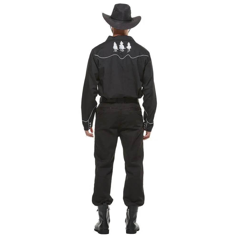Western Cowboy Gunman Shirts Costume Cosplay Halloween Bar Party Drama wild west fancy dress For Men - Azufun
