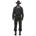 Western Cowboy Gunman Shirts Costume Cosplay Halloween Bar Party Drama wild west fancy dress For Men - Azufun