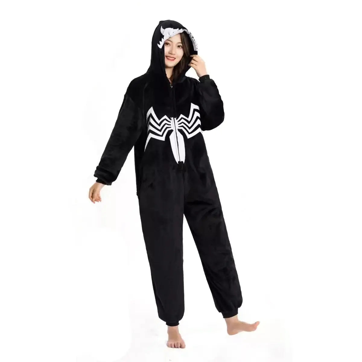 White Spider Kigurumi Onesie Pajamas for Adult|?PajmasBuy