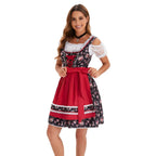 Women German Munich Oktoberfest Dress Badalia National Stage Dress Costume Halloween - Azufun