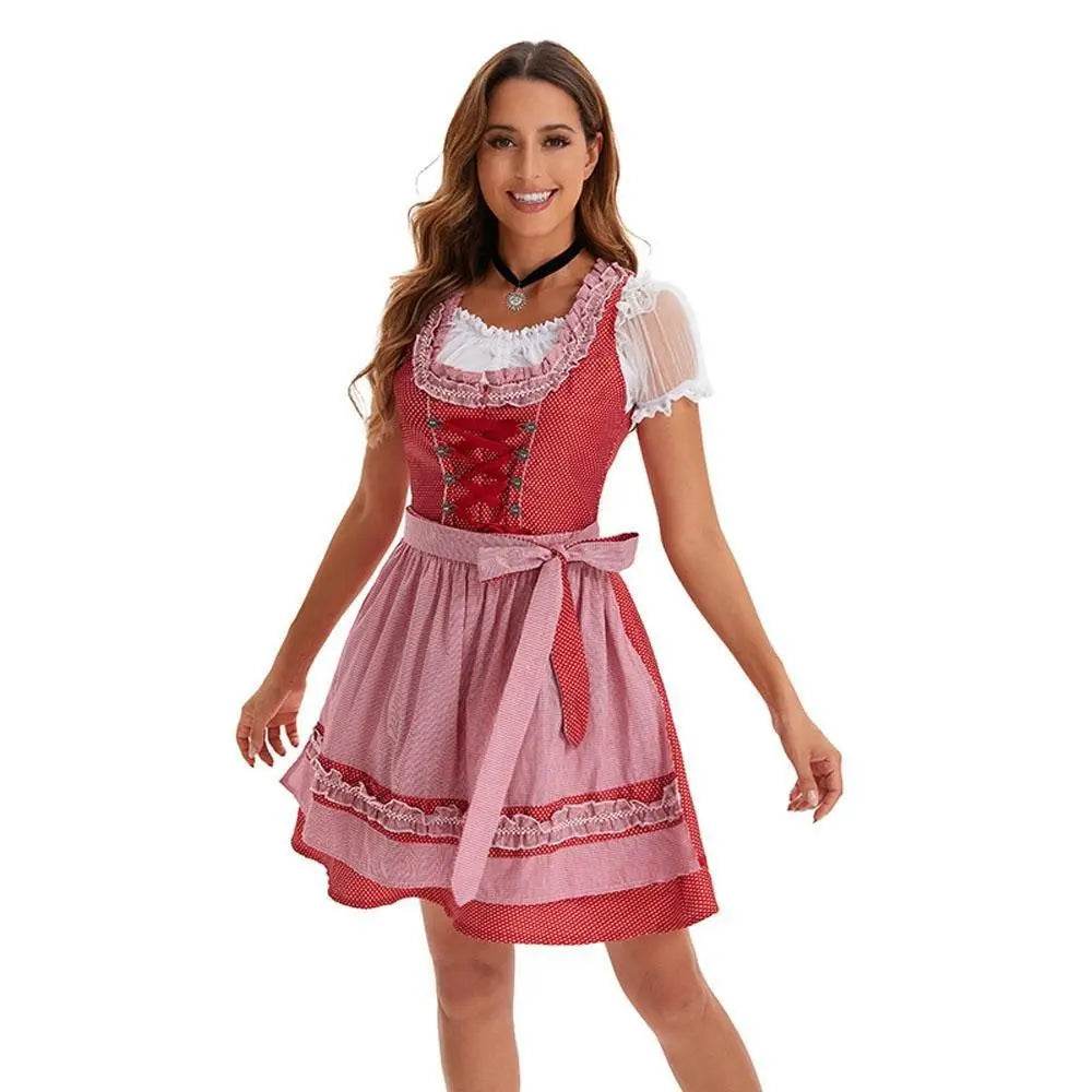 Women's Oktoberfest Munich Costume Festive Party Dress Outfit - Azufun