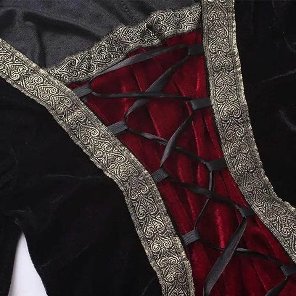 Womens Medieval Renaissance Costume Plus Size Medieval Role Play Dress - Azufun