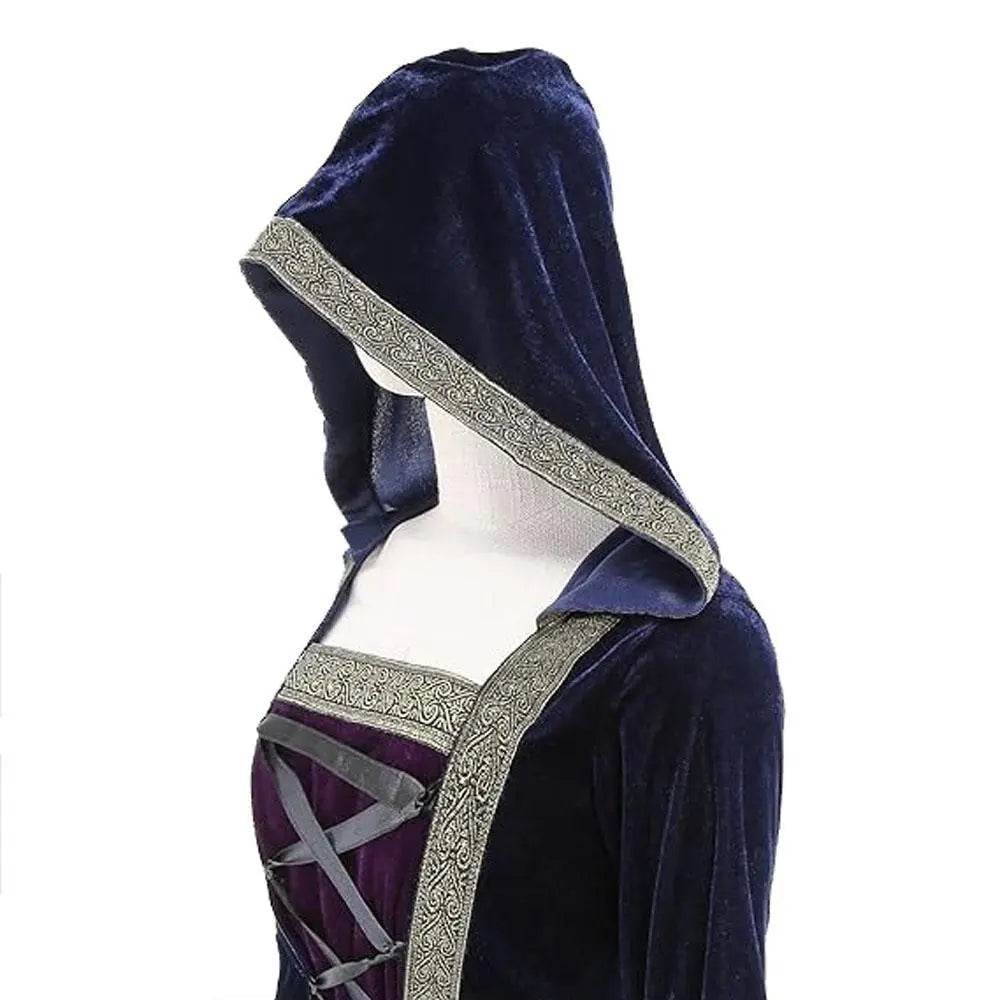 Womens Medieval Renaissance Costume Plus Size Medieval Role Play Dress - Azufun