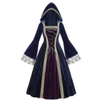 Womens Medieval Renaissance Costume Plus Size Medieval Role Play Dress - Azufun