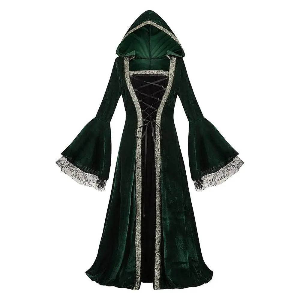 Womens Medieval Renaissance Costume Plus Size Medieval Role Play Dress - Azufun