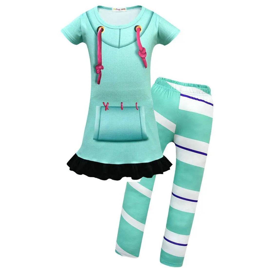 Wreck-It Ralph Vanellope von Schweetz Costume Girls Cosplay - Azufun