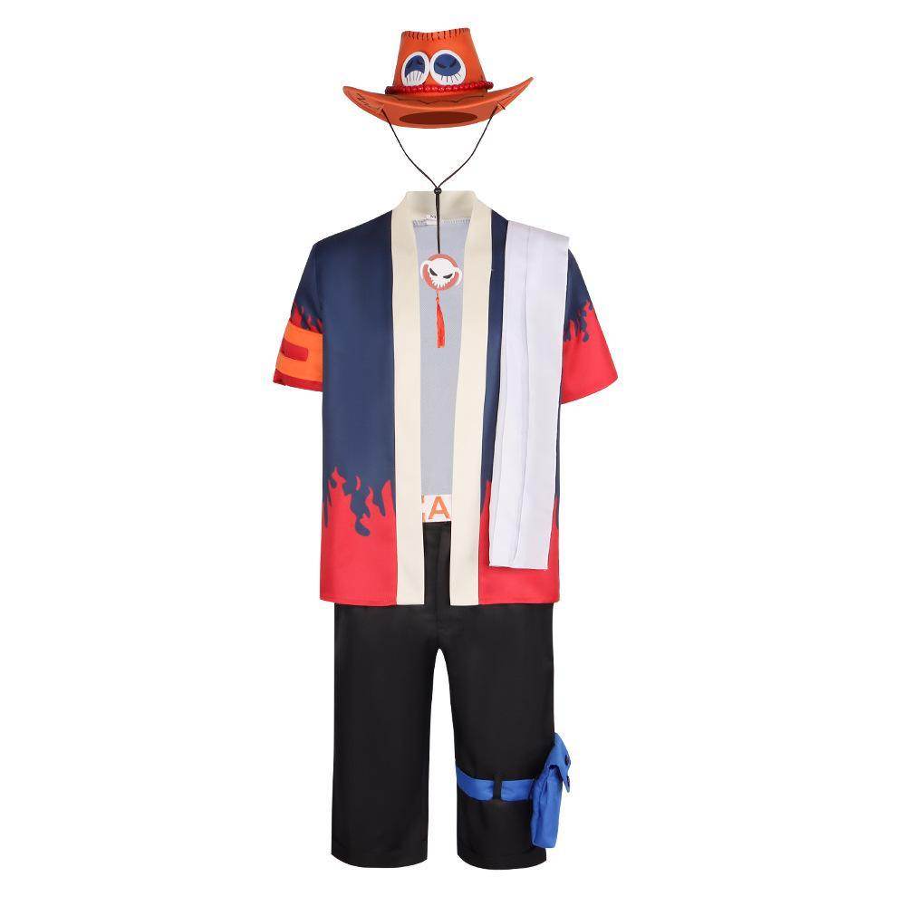 Animation costume Nautical King Fire Fist Ace full cosplay costume stage performance - Azufun