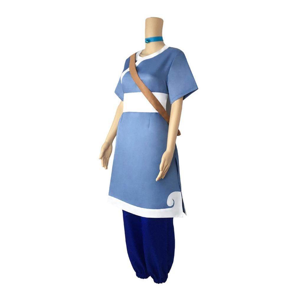 Anime Katara Avatar The Last Airbender Costume Party Carnival Cosplay Full Set - Azufun