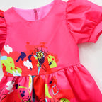 Barbie Movie Margot Long Puff Sleeve Dress Halloween Outfits Cosplay Costume Carnival Suit Kids - Pajamasbuy