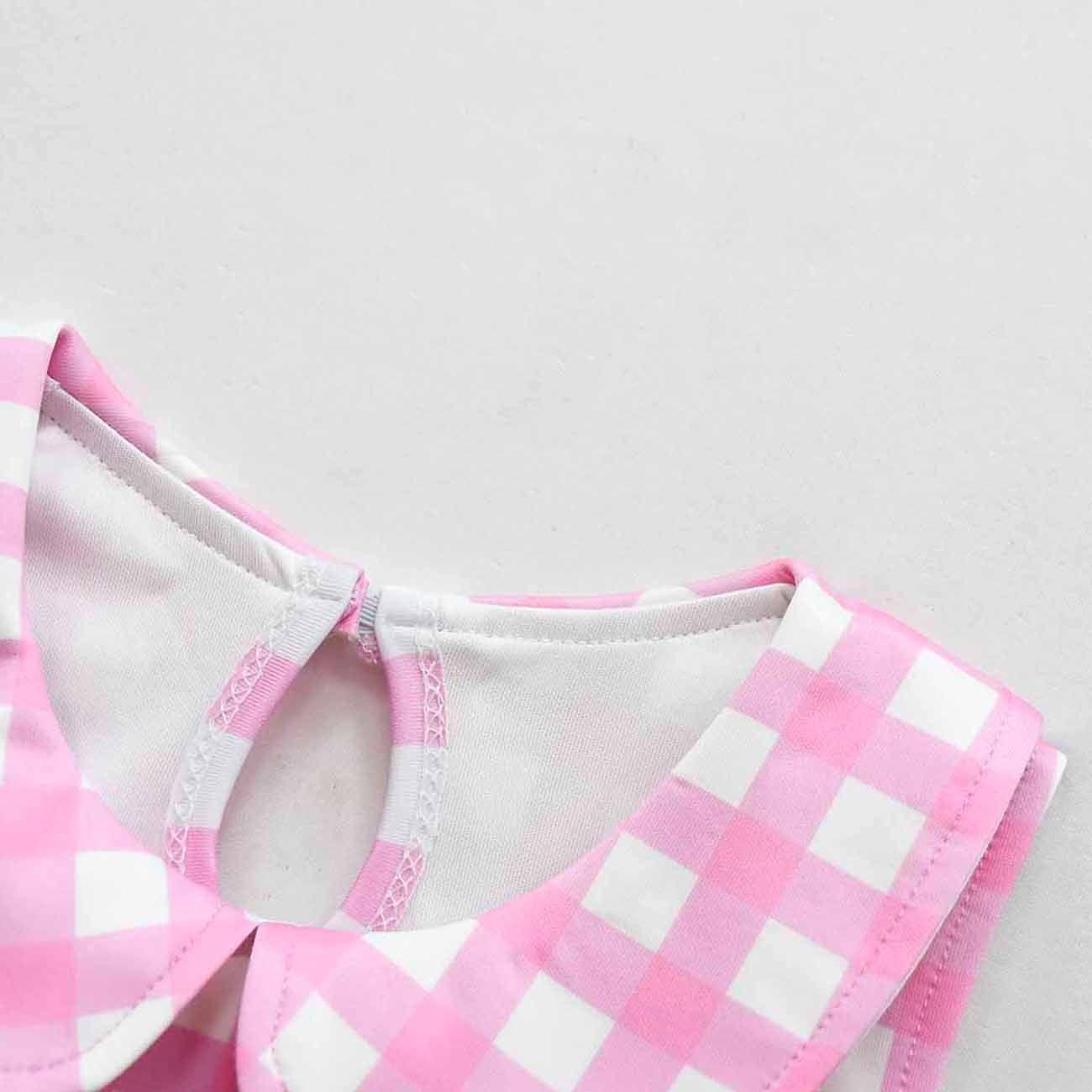 Barbie Movie Margot Pink Lapel Dress Halloween Outfits Cosplay Costume Kids - Pajamasbuy