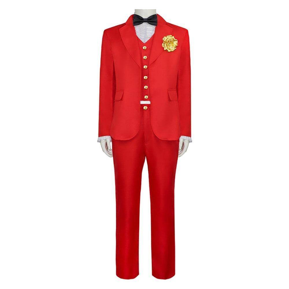 Beetlejuice 2 Michael Keaton Costume Red Suit for Men Kids Party Halloween - Azufun