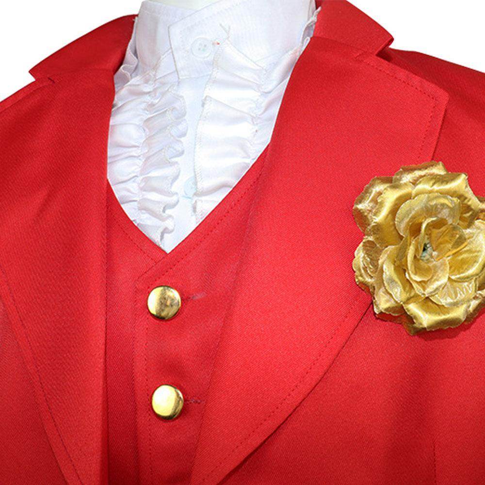 Beetlejuice 2 Michael Keaton Costume Red Suit for Men Kids Party Halloween - Azufun