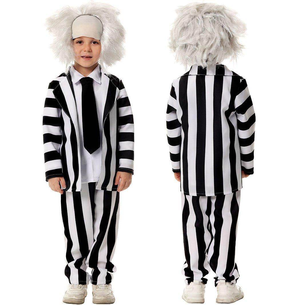 Beetlejuice Family Cosplay Costume Halloween Matching Outfits for Kids - Azufun