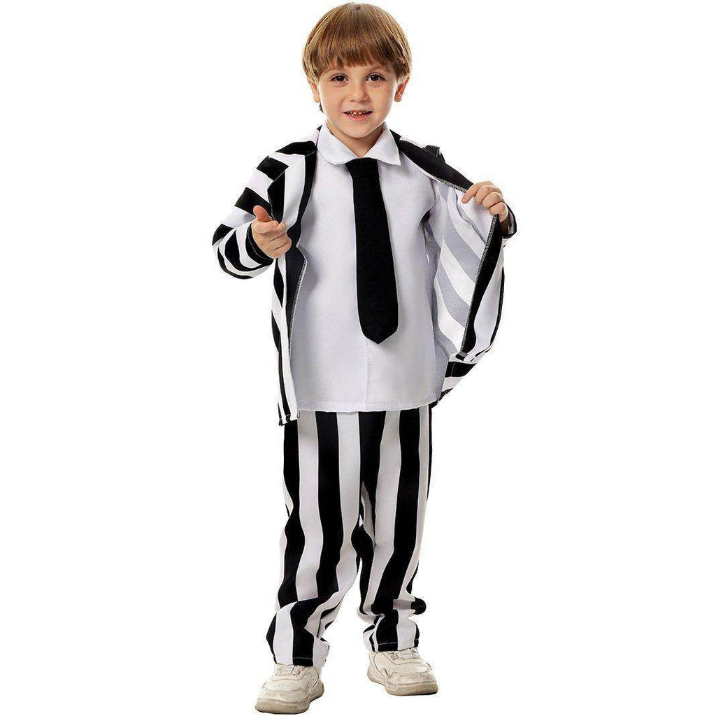 Beetlejuice Family Cosplay Costume Halloween Matching Outfits for Kids - Azufun