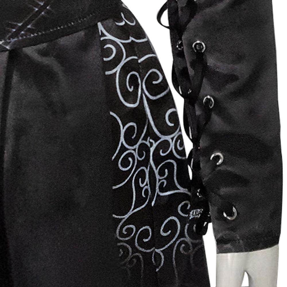 Bellatrix Lestrange Satin Dress Halloween Cosplay Costume - Azufun